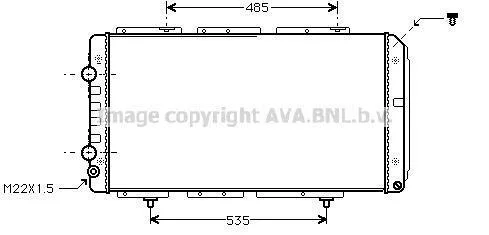 Радиатор охлаждения двигателя AVA COOLING PE2150 (фото 1)