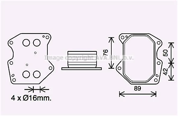 Охолоджувач оливи AVA COOLING PE3400 (фото 1)