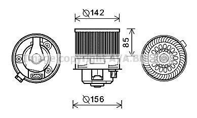 Двигатель вентиляции салона AVA COOLING PE8371