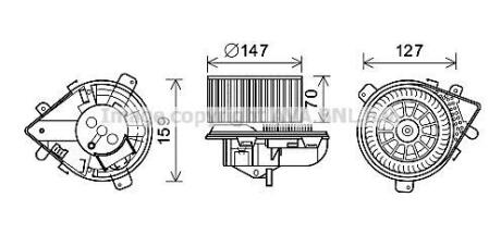 Двигатель вентиляции салона AVA COOLING PE8395