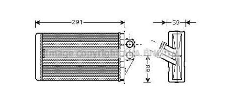 Радиатор отопителя салона AVA COOLING PEA6228