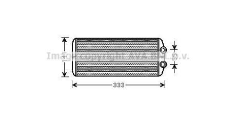 Радиатор отопителя салона AVA COOLING PEA6312