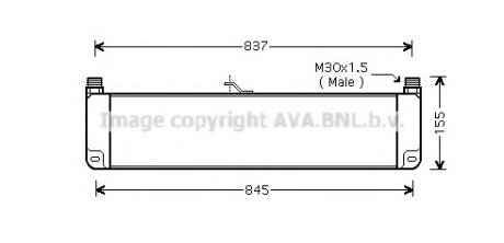 Радиатор масляный AVA COOLING RE3027