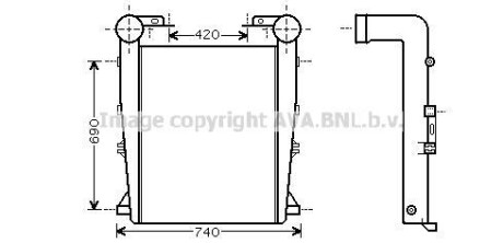 Интеркулер AVA COOLING RE4082