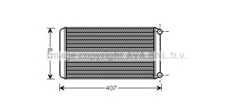 Радиатор отопителя салона AVA COOLING RE6016