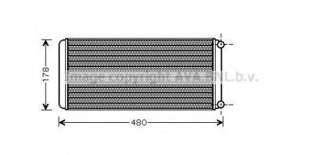 Радиатор отопителя салона AVA COOLING RE6022