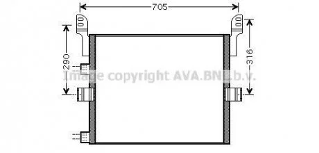 5001875436 Радіатор кондиціонера RVI Pre,AE DXI12-13 -06r- 5010619517 AVA COOLING REA5054