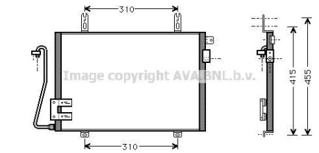 Радиатор кондиционера (Конденсатор) AVA COOLING RT5221
