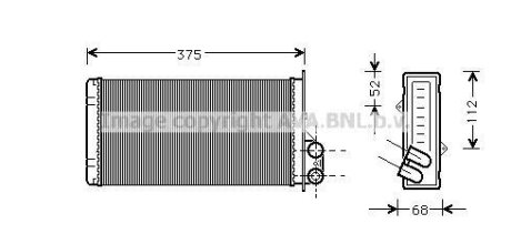 Радиатор отопителя салона AVA COOLING RT6226