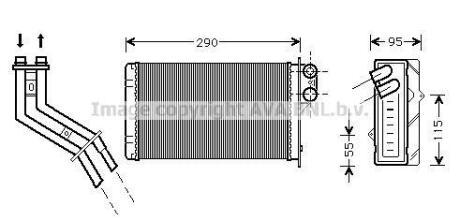 Радиатор отопителя салона AVA COOLING RT6227