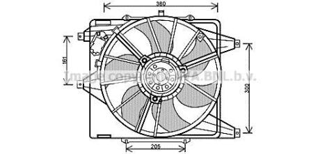 Вентилятор радиатора охлаждения AVA COOLING RT7541