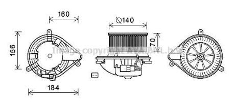 Двигатель вентиляции салона AVA COOLING RT8572