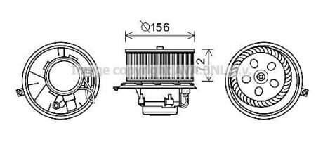 Двигатель вентиляции салона AVA COOLING RT8581