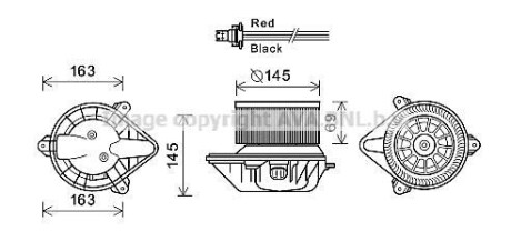 Двигатель вентиляции салона AVA COOLING RT8583