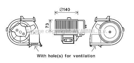 Двигатель вентиляции салона AVA COOLING RT8594