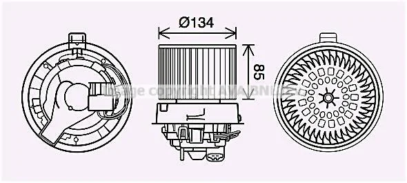 Вентилятор салону AVA COOLING RT8635 (фото 1)