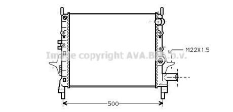 Радиатор охлаждения двигателя AVA COOLING RTA2206