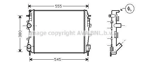 Радиатор охлаждения двигателя AVA COOLING RTA2325 (фото 1)