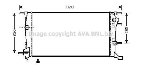 Радиатор, Система охлаждения двигателя AVA COOLING RTA2409 (фото 1)