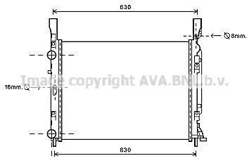 Радиатор охлаждения двигателя AVA COOLING RTA2469