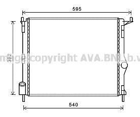 Радіатор, Система охолодження двигуна AVA COOLING RTA2476