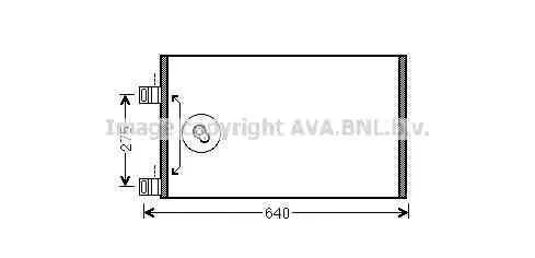 Радиатор кондиционера (Конденсатор) AVA COOLING RTA5444 (фото 1)