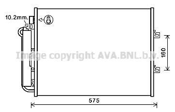 Радиатор кондиционера (Конденсатор) AVA COOLING RTA5454D