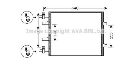 Радиатор кондиционера (Конденсатор) AVA COOLING RTA5459