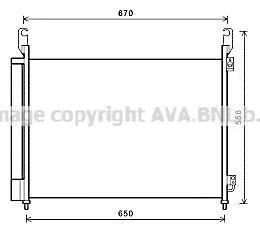 Радиатор кондиционера (Конденсатор) AVA COOLING RTA5466D (фото 1)