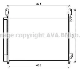 Радиатор кондиционера (Конденсатор) AVA COOLING RTA5466D