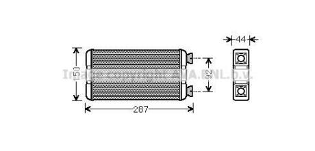 Радиатор отопителя салона AVA COOLING RTA6457