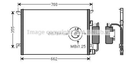 Радиатор кондиционера (Конденсатор) AVA COOLING SBA5058D