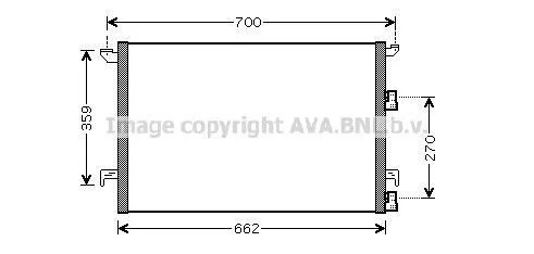 Радиатор кондиционера (Конденсатор) AVA COOLING SBA5060 (фото 1)