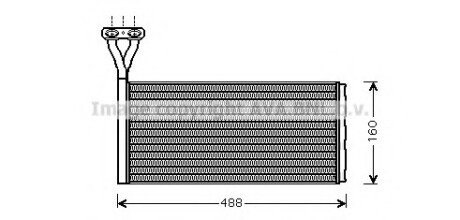 Радиатор отопителя салона AVA COOLING SC6015