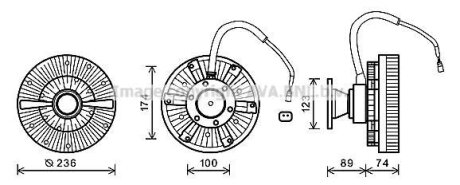 Вискомуфта в сборе AVA COOLING SCC029