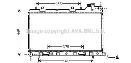 Радиатор, Система охлаждения двигателя AVA COOLING SU2075