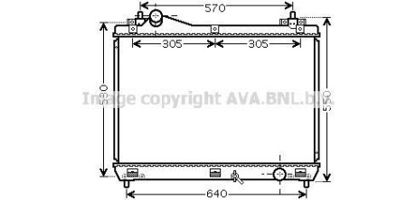 Радиатор охлаждения двигателя AVA COOLING SZ2103