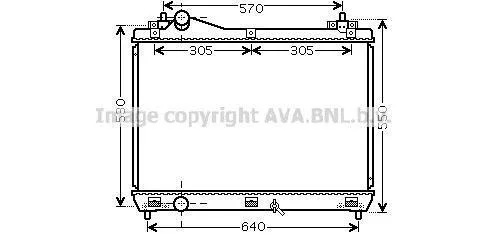 Радіатор, Система охолодження двигуна CLEVER FIT AVA COOLING SZ2104 (фото 1)