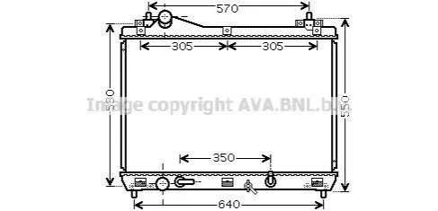 Радиатор, Система охлаждения двигателя AVA COOLING SZ2105 (фото 1)