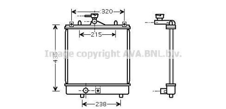 Радиатор охлаждения двигателя AVA COOLING SZA2061