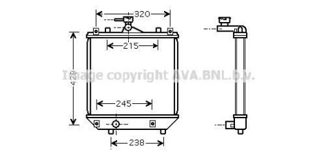 Радиатор охлаждения двигателя AVA COOLING SZA2064