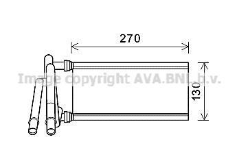 Теплообмінник, система опалення салону CLEVER FIT AVA COOLING TO6706