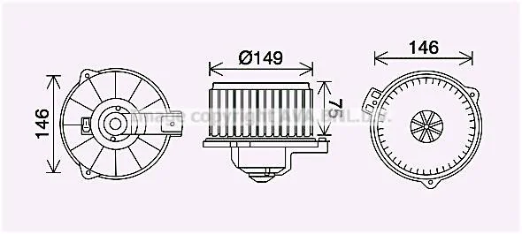 Электродвигатель AVA COOLING TO8735 (фото 1)