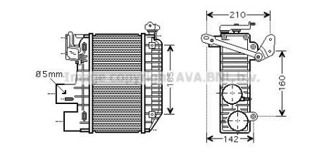 Интеркулер AVA COOLING TOA4365