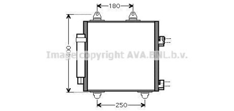Радиатор кондиционера (Конденсатор) AVA COOLING TOA5414D