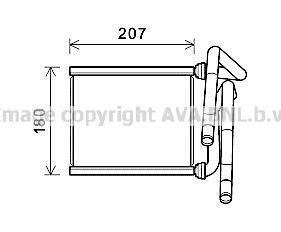Теплообмінник, система опалення салону CLEVER FIT AVA COOLING TOA6727