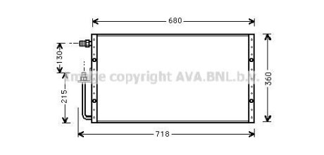 Радиатор кондиционера (Конденсатор) AVA COOLING UV5096