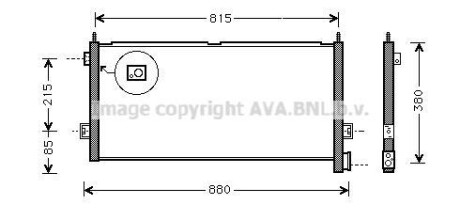 Радиатор кондиционера (Конденсатор) AVA COOLING VL5025