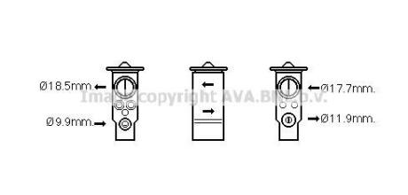 Клапан расширительный кондиционера AVA COOLING VO1171