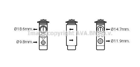 Клапан расширительный кондиционера AVA COOLING VO1172
